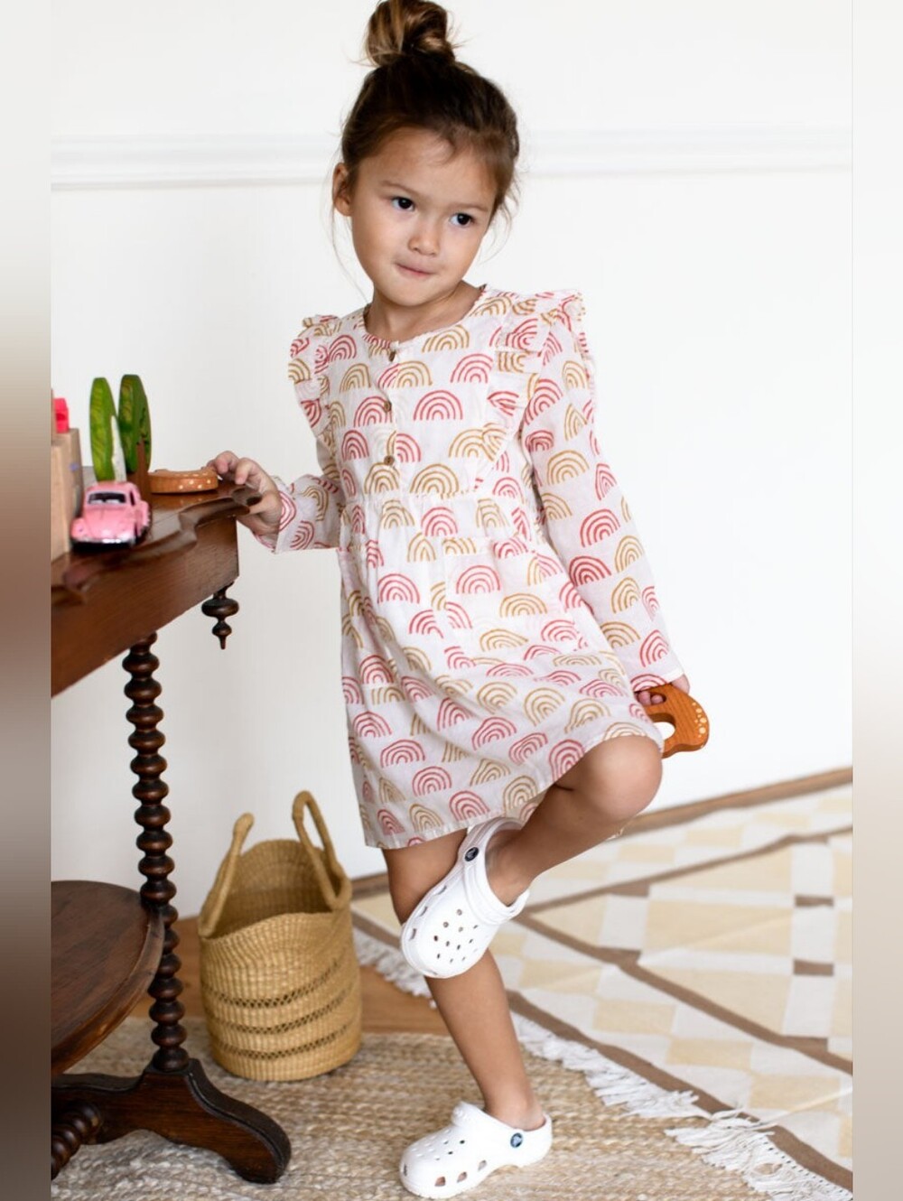 Emerson Fry Little Fry Little Dress in Family Rainbow